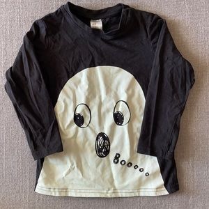 H&M baby boy black ghost shirt Size 1 1/2-2Y